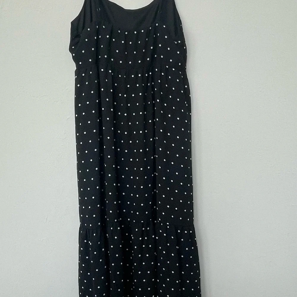 Women’s Black White Polka Dot Dress - Picture 2 of 3